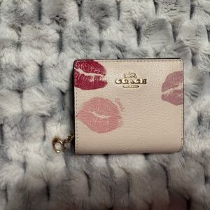 Coach Lip Print Wallet in Pink and Red